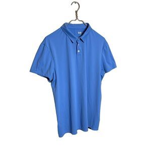 Barbell‎ Mens Short Sleeve Polo Shirt Blue Golf Large
